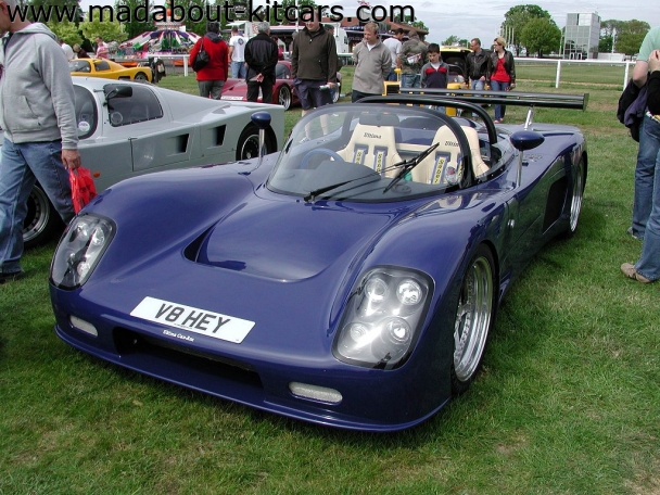 Ultima Sports Ltd - Can-Am. Blue Can-Am on club stand