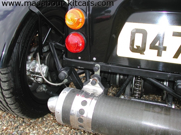 Sylva Autokits Ltd - R1ot. Rear suspension close up