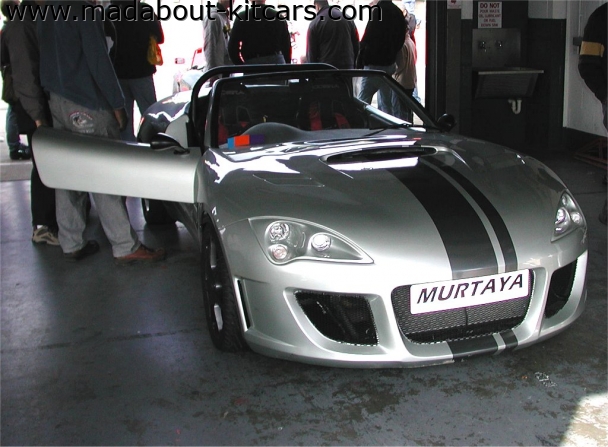 Murtaya Sports Cars Limited - Murtaya Roadster. Murtaya in pit garage
