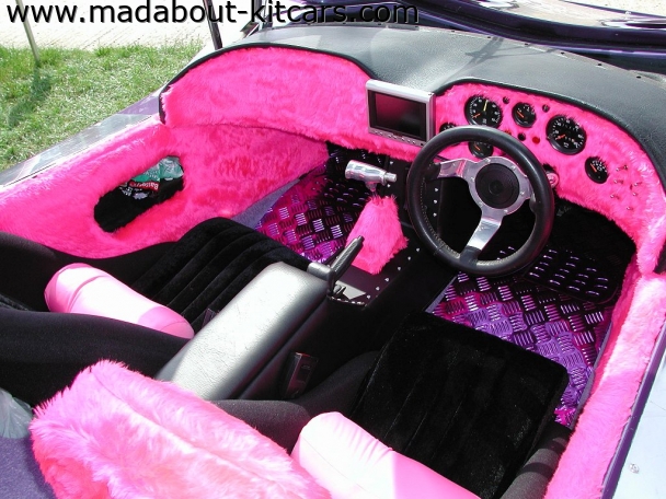 Nova Sports Cars - Nova. striking fluffy pink interior