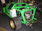 Hawk cars Ltd - HF series. Rear view of rolling chassis